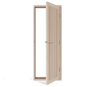 Дверь для сауны Sawo 734 4SA (700х2040 мм, деревянная глухая, с порогом, осина)