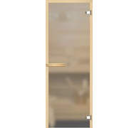 Дверь для бани АКМА Linden M 7х19 (матовое бесцветное, 8 мм, коробка липа, арт. 260M)