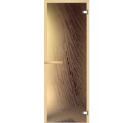 Дверь для бани АКМА АРТ с Фьюзингом ВЕТЕР 7х19 (8 мм, коробка осина)