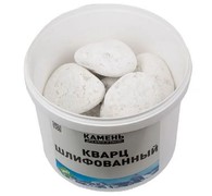 Белый кварц шлифованный (камни для бани, 4-8 см), ведро 10 кг