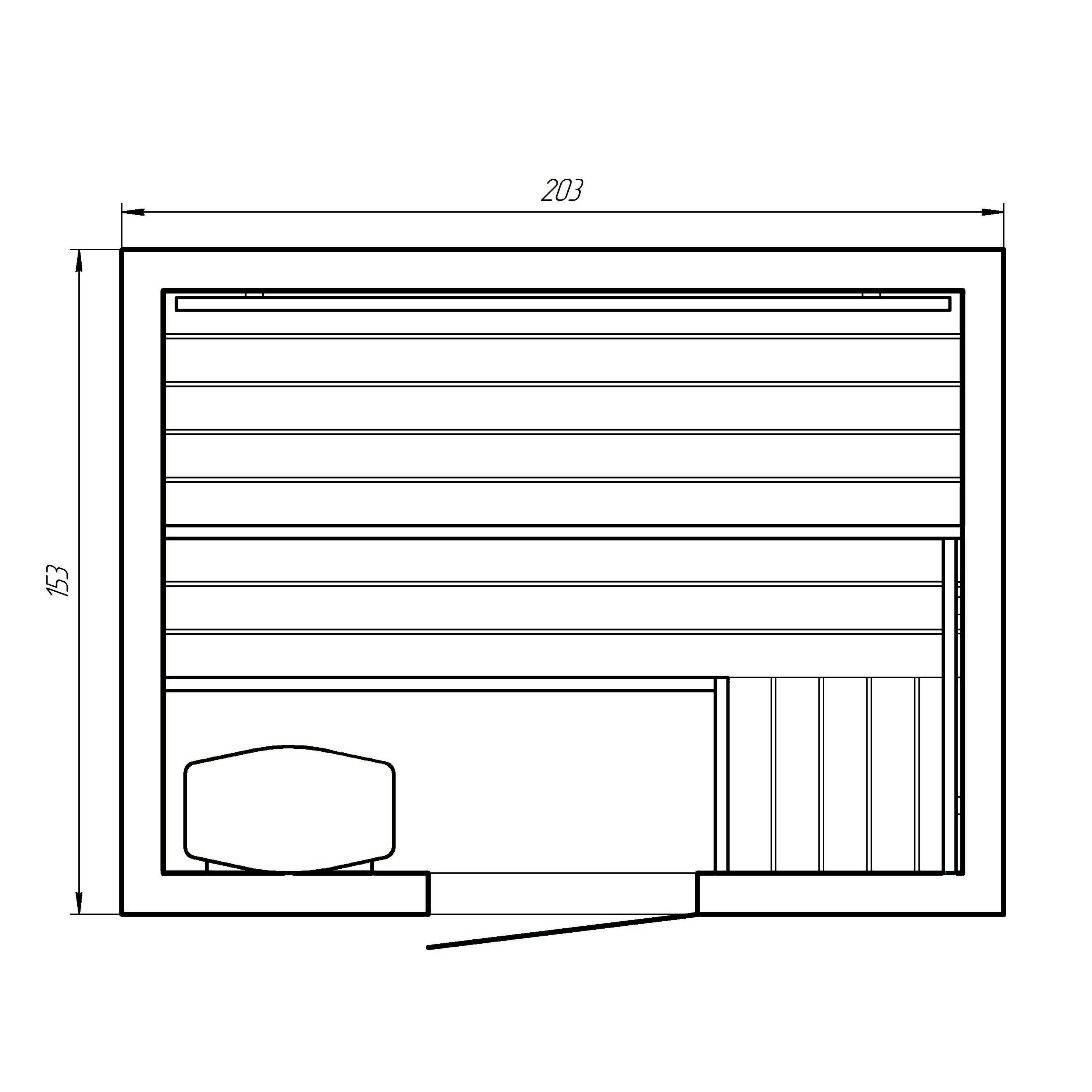 полок для бани размеры высота ширина и длина чертеж