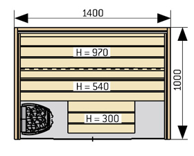 Сауна Harvia Capella SC1410 (1400х1000 мм, раздвижные двери, печь Vega Compact, отделка из ольхи) (фото)