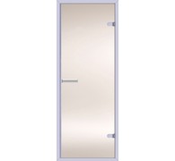 Дверь для турецкой бани АКМА Хаммам 7х19 (матовое бесцветное, 8 мм, коробка алюминий, арт. 273)