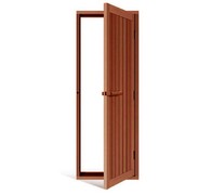 Дверь для сауны Sawo 734 4SD (700x2040 мм, деревянная глухая, с порогом, кедр)