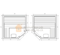 Сауна Buy Sauna S4201 Угловая (липа, 2030х2030 мм, 6ти-местная)