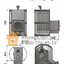 Печь для бани Везувий Скиф Стандарт ДТ-4 С с парогенератором (выносная топка, чугунная дверца со стеклом) - фото 2