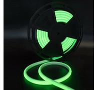 Термостойкая светодиодная лента для сауны и бани SWG SMD 2835 зеленый свет (термолента 5 м, 180 LED/м, 12 Вт/м, 24В , IP68, до 100 С)