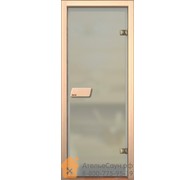 Дверь для сауны АКМА NARVIA 7х19 (матовая бесцветная, 8 мм, коробка сосна 92 мм, арт. ДС393)