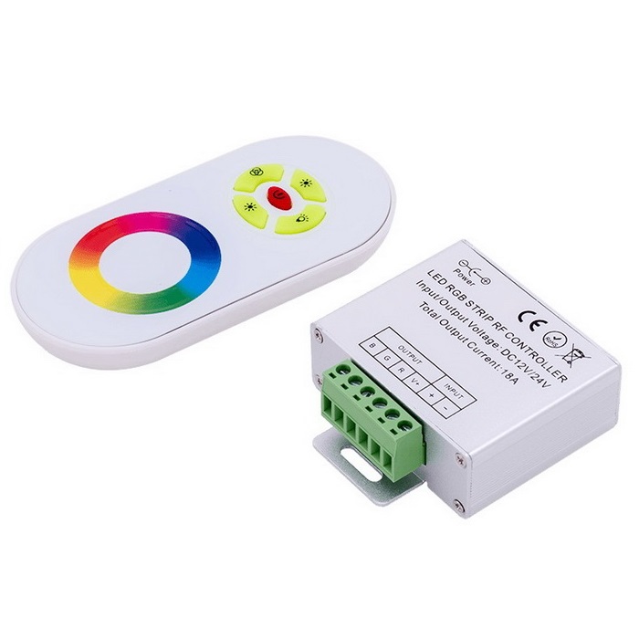 Контроллер led Smart System для разноцветной светодиодной ленты 5-24 Вольт 12А 2.4 GHz