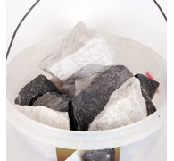 Камни ДУЭТ (ЭкоМИКС колотый Кварц  10 кг + колотый долерит 10 кг)