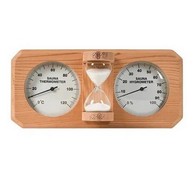 Термометр гигрометр с песочными часами 25-R White (канадский кедр)