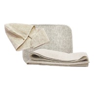 Комплект для бани Linen Steam Натюрель (чалма, полотенце, коврик)
