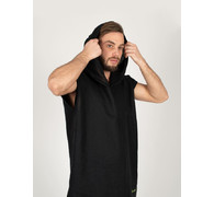 Рубаха банщика WoodSon чёрный лен с цветной полосой (размер 54-56)
