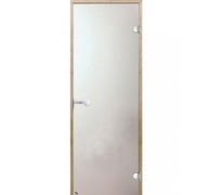Дверь для сауны Harvia 7х19 (стеклянная, сатин, коробка сосна), D71905М