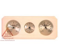 Термогигрометр с часами Sawo 260-ТНA (для предбанника)
