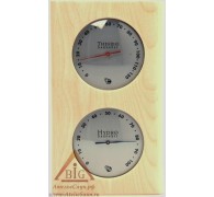 Термогигрометр для бани, белое табло, SaunaSet №260